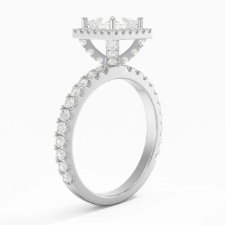 Elegant Princess 1.00ct Moissanite Engagement Ring