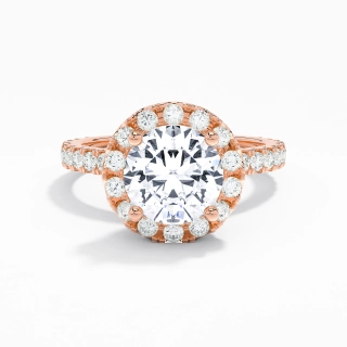 1.50ct Moissanite Engagement Ring 14K Rose Gold