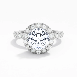 1.50ct Moissanite Engagement Ring 14K White Gold