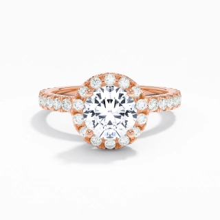 Elegant Round 1.00ct Moissanite Engagement Ring