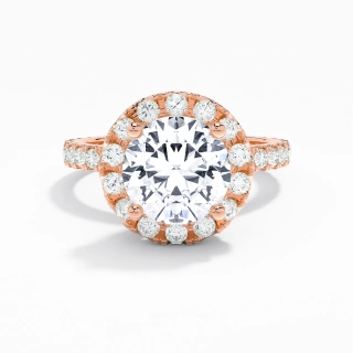 2.00ct Moissanite Bague de fiançailles Or rose 18 carats