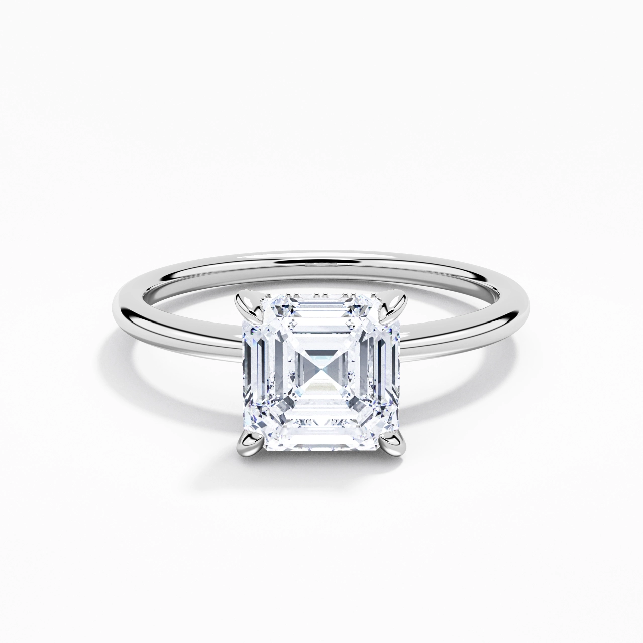 1.50ct Moissanite Bague de fiançailles Or blanc 14 carats