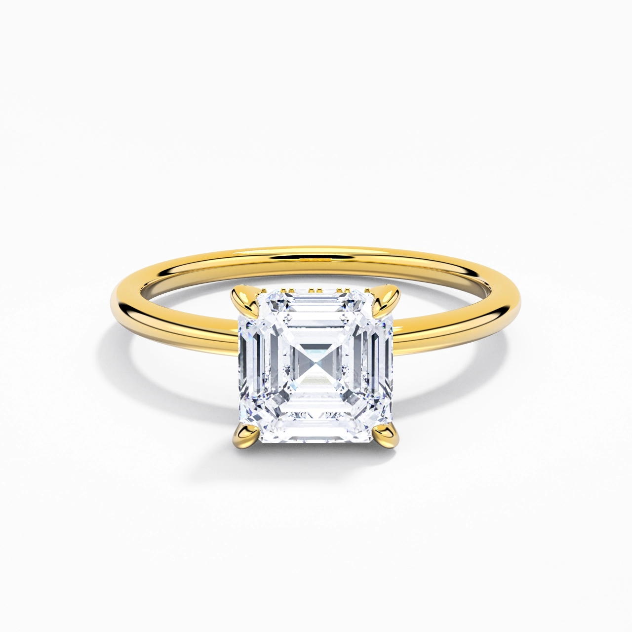 1.50ct Moissanite Engagement Ring 14K Gold