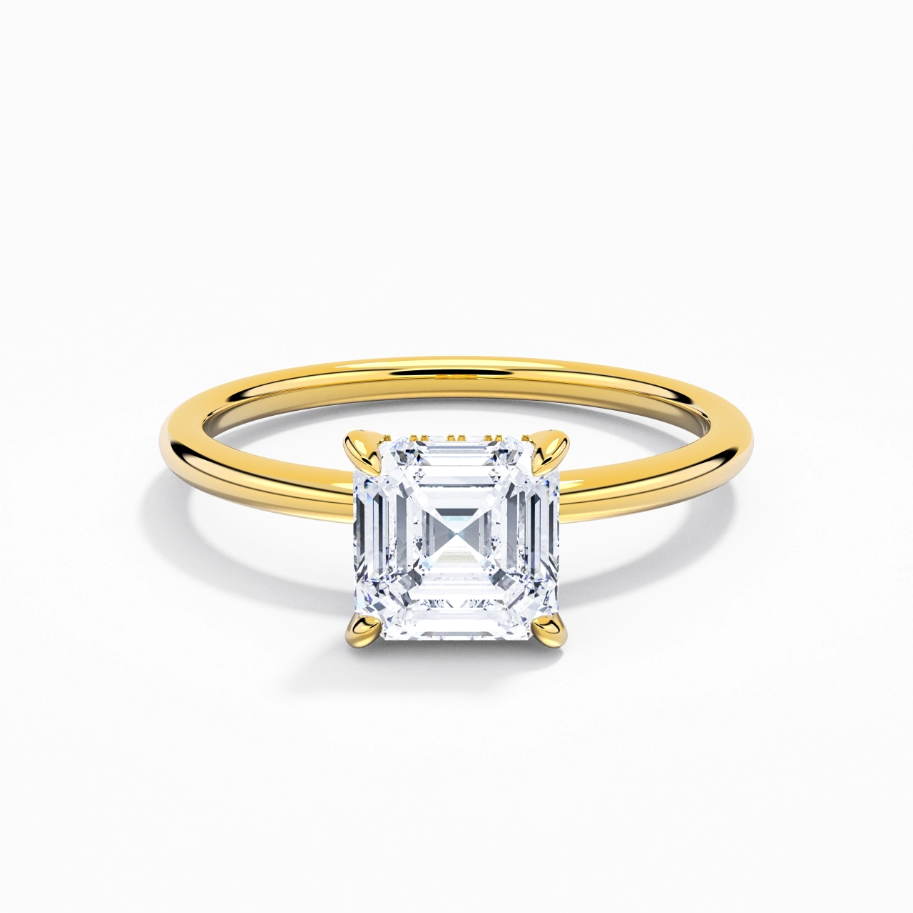 1.00ct Moissanite Engagement Ring 14K Gold