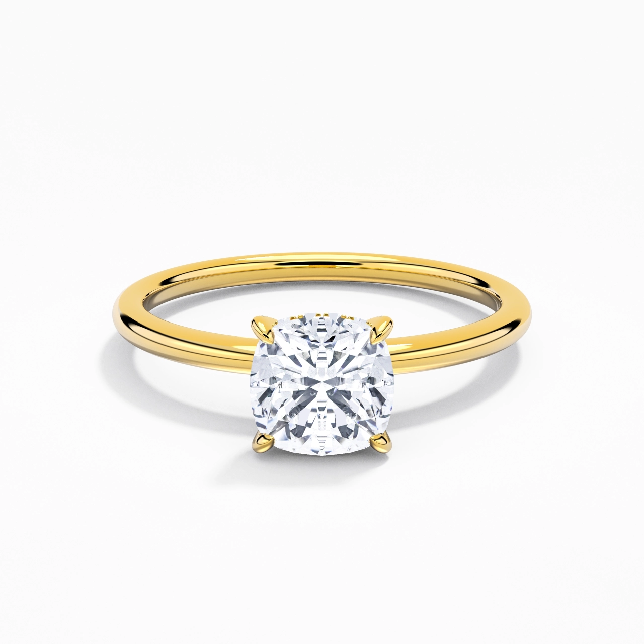 1.50ct Moissanite Engagement Ring 14K Gold