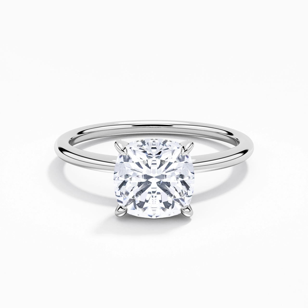 1.50ct Moissanite Bague de fiançailles Or blanc 14 carats