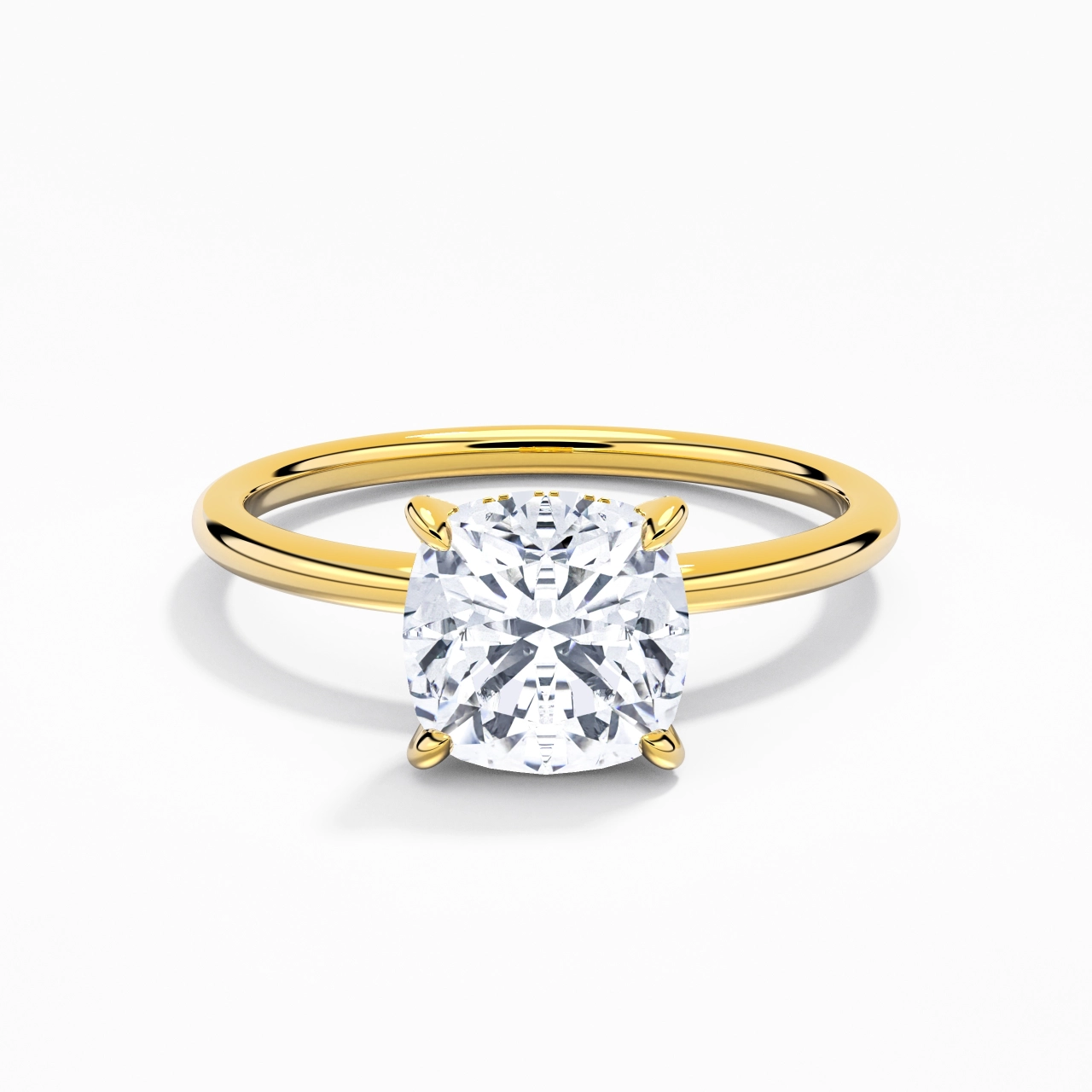 1.50ct Moissanite Engagement Ring 14K Gold