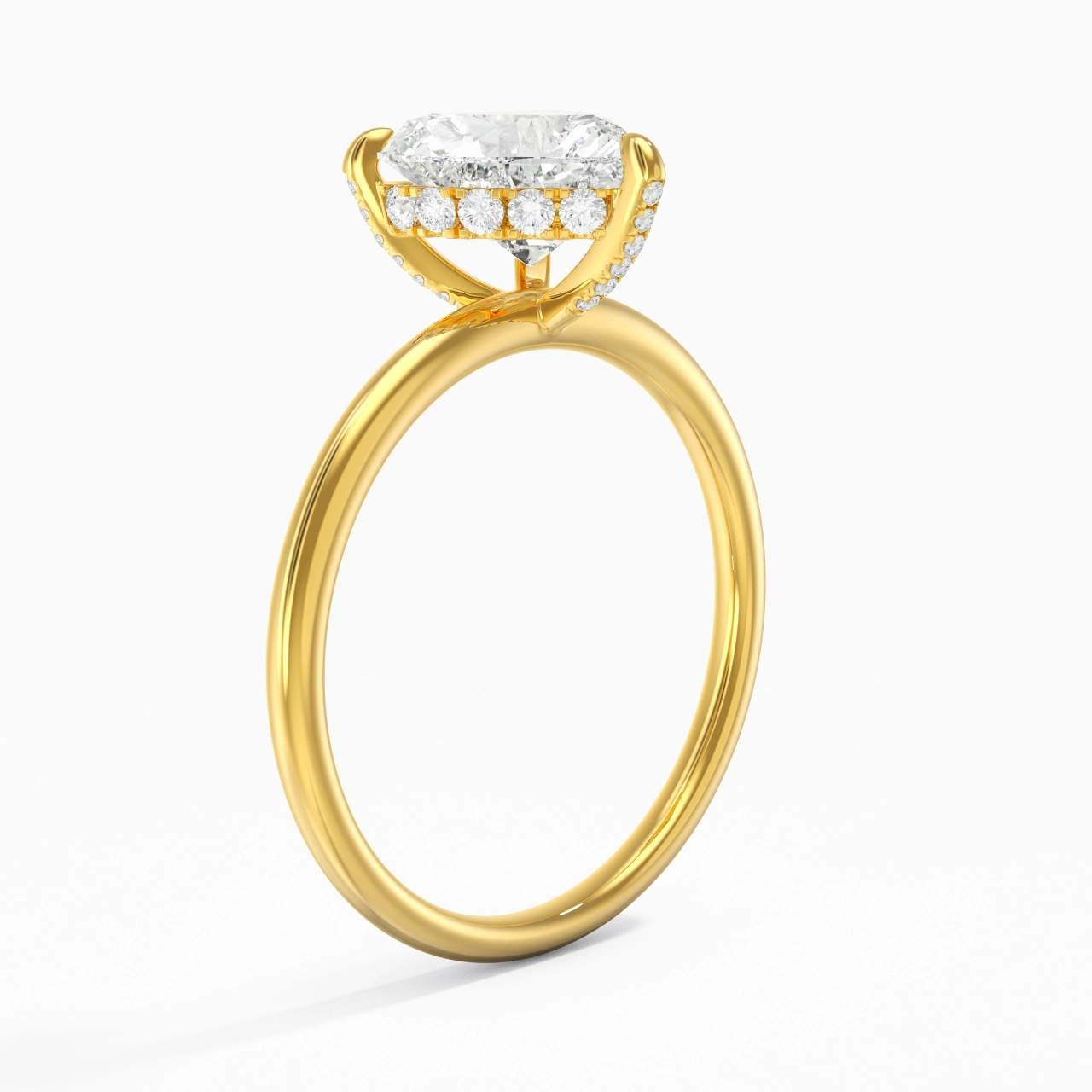 2.00ct Moissanite Engagement Ring 18K Gold