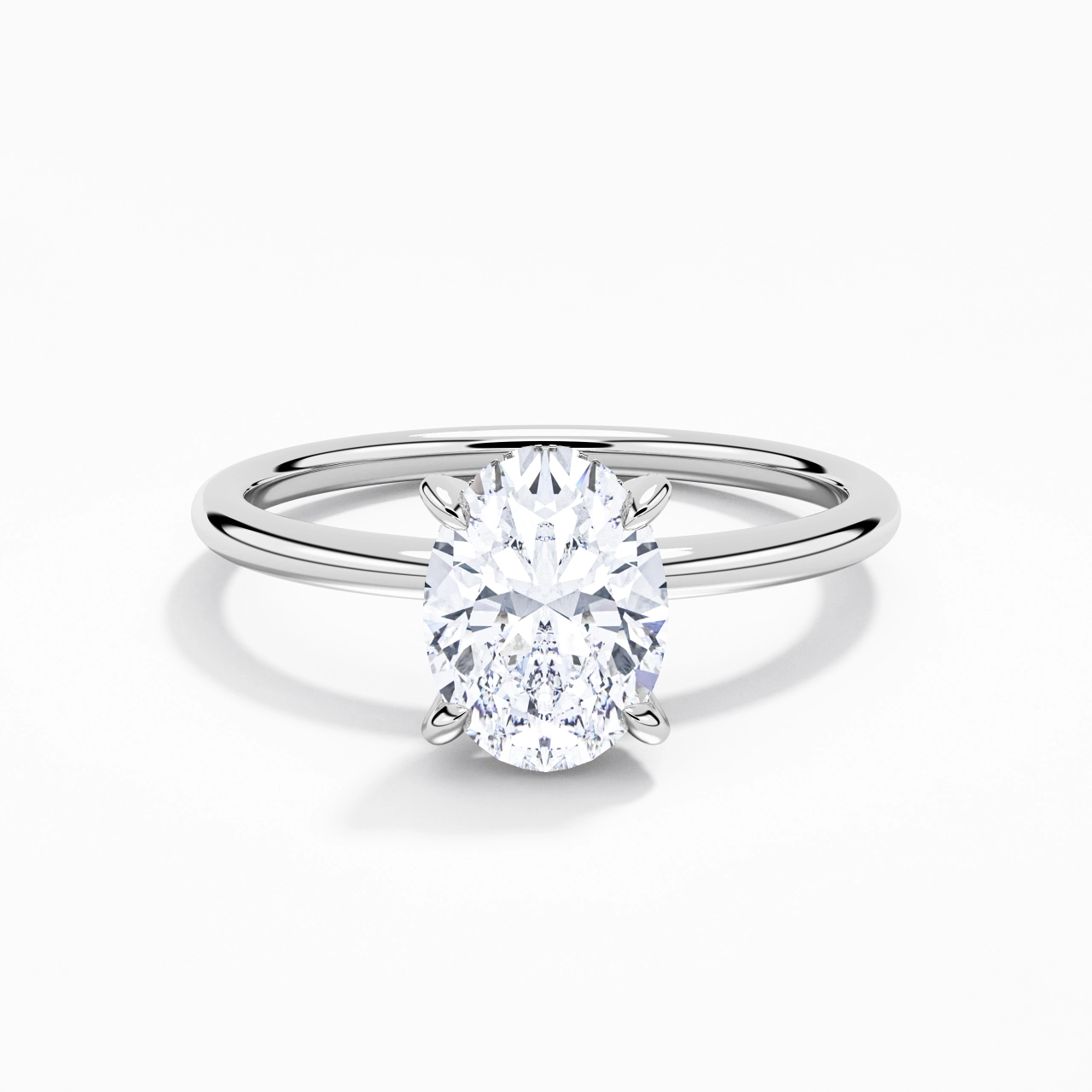 1.50ct Moissanite Engagement Ring Platinum