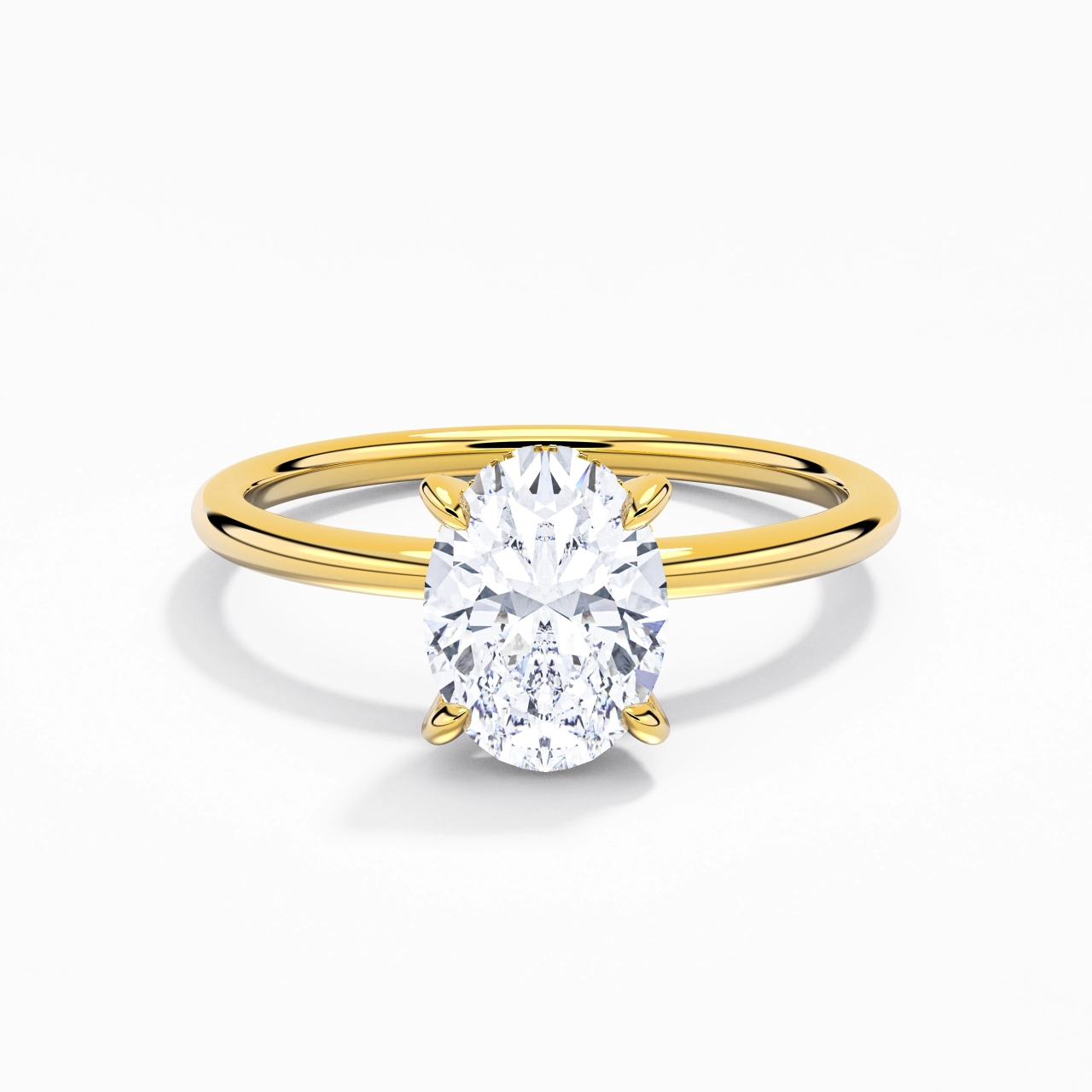 2.00ct Moissanite Engagement Ring 14K Gold