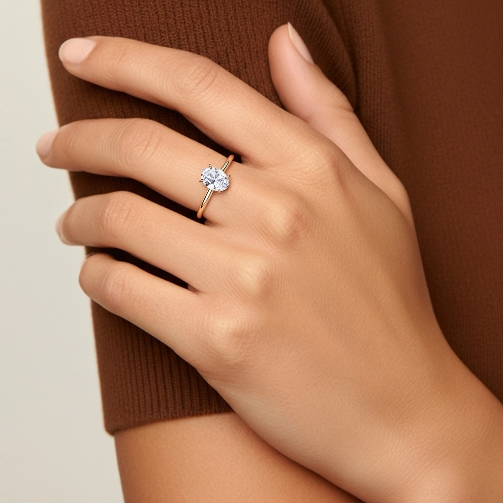 1.50ct Moissanite Bague de fiançailles Or rose 18 carats