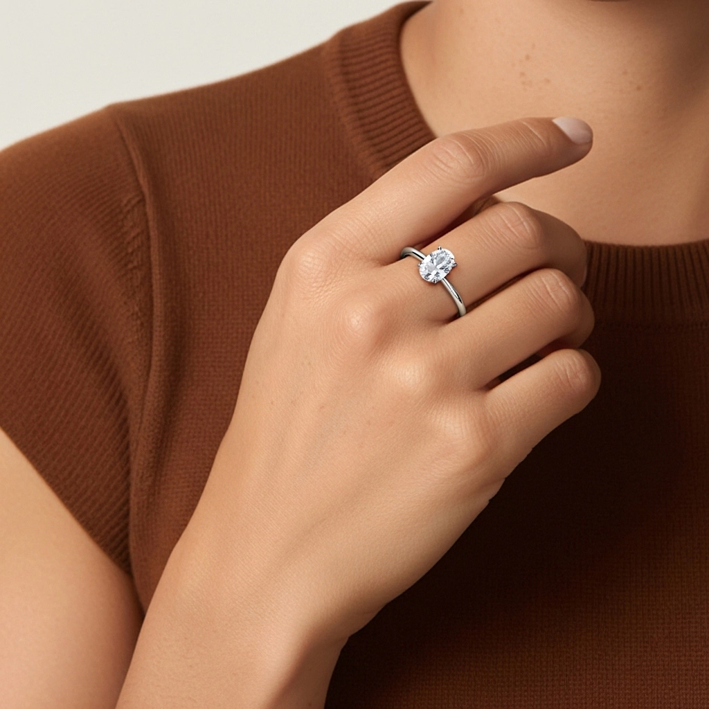 2.00ct Moissanite Bague de fiançailles Argent sterling 925