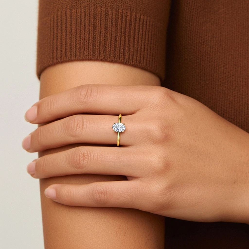 1.50ct Moissanite Engagement Ring 925 Sterling Silver