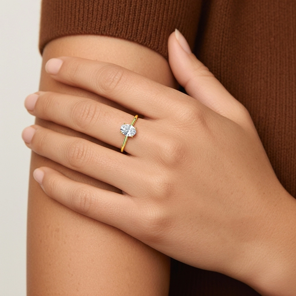 1.50ct Moissanite Engagement Ring 925 Sterling Silver