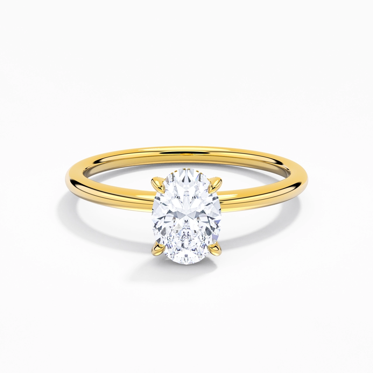 2.00ct Moissanite Engagement Ring 14K Gold