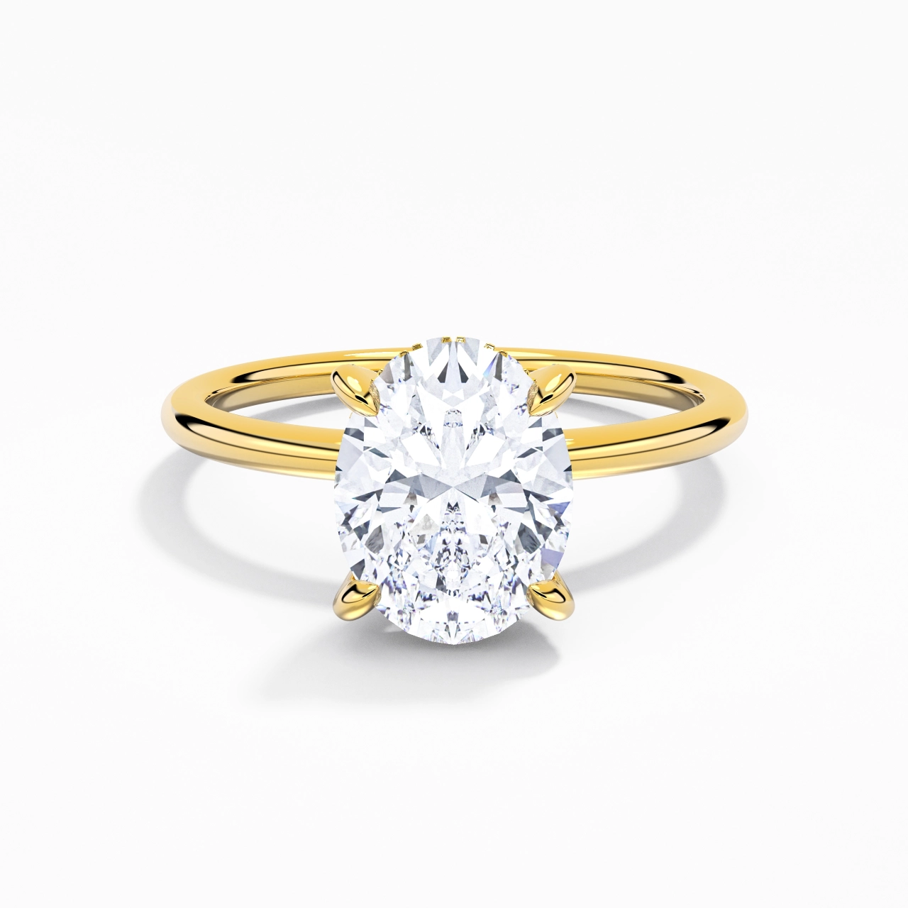 2.00ct Moissanite Bague de fiançailles Or 14 carats