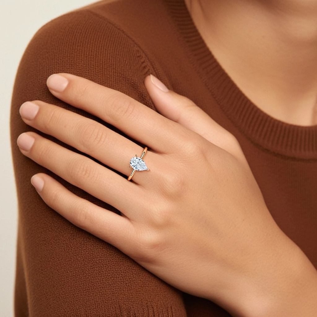 1.50ct Moissanite Bague de fiançailles Argent sterling 925