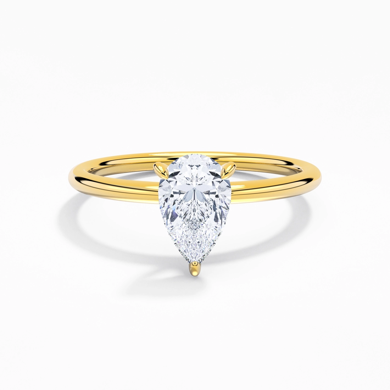 1.50ct Moissanite Engagement Ring 14K Gold