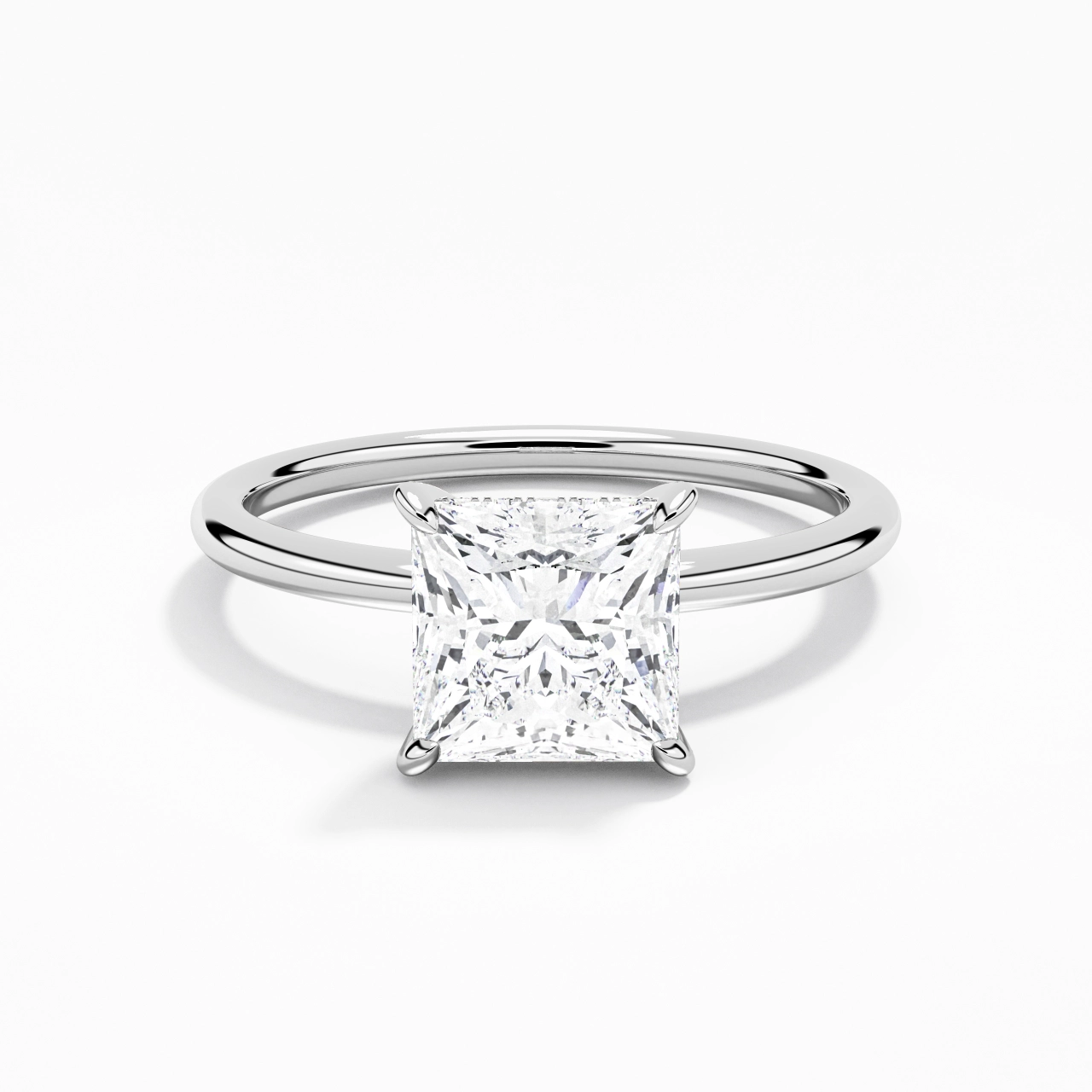 1.50ct Moissanite Engagement Ring Platinum