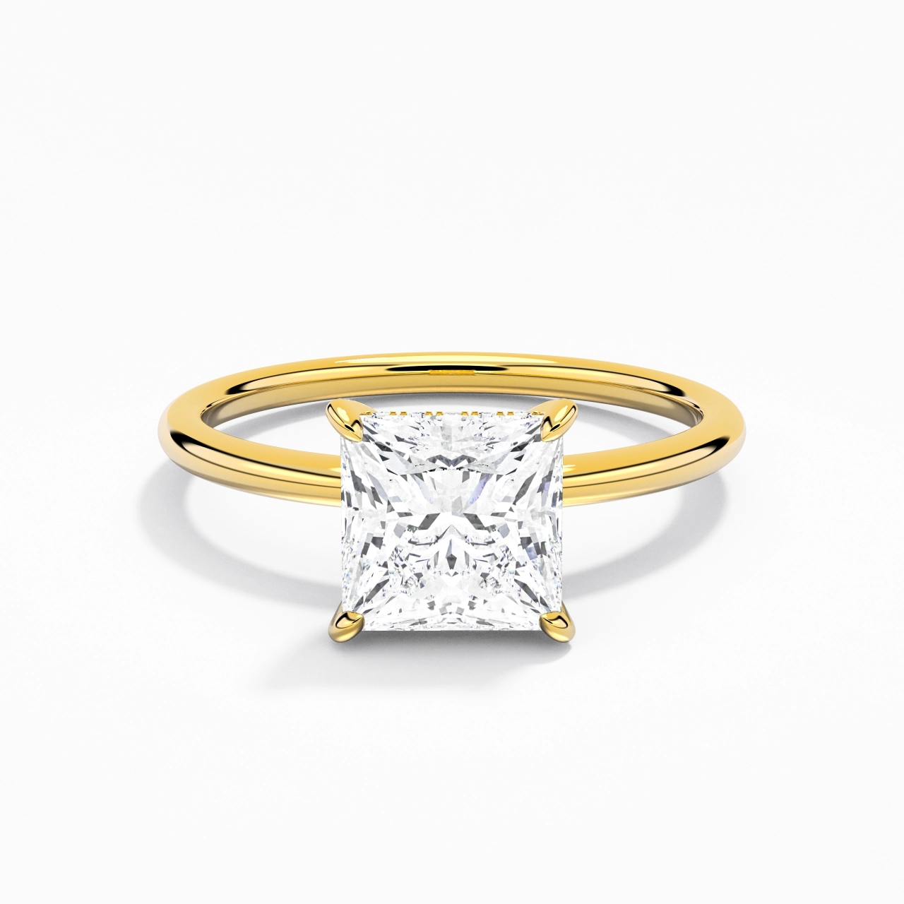 1.00ct Moissanite Engagement Ring 14K Gold