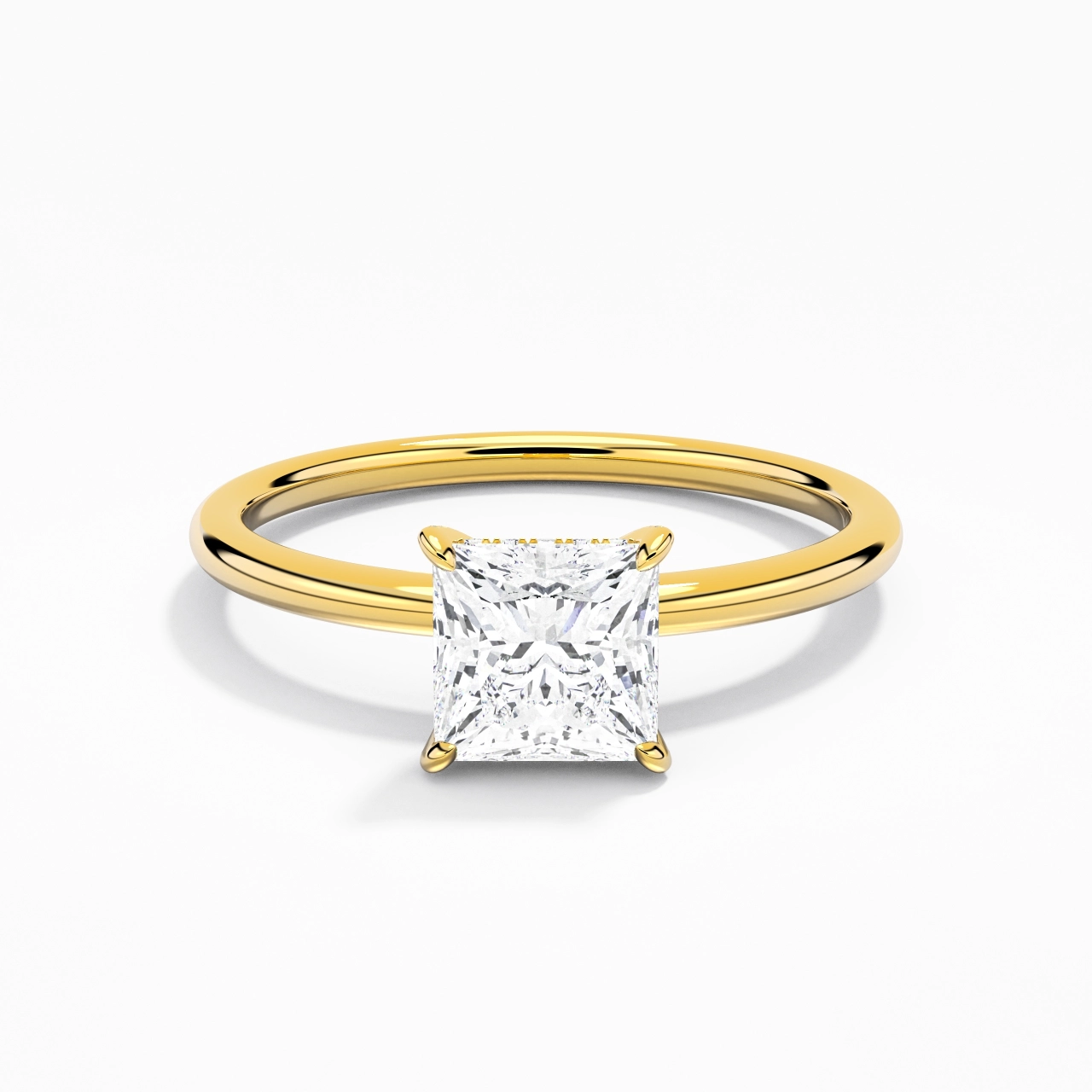 1.50ct Moissanite Engagement Ring 18K Gold