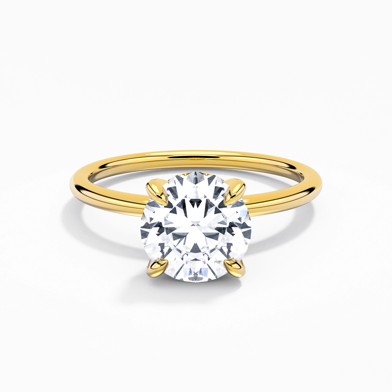 1.50ct Moissanite Engagement Ring 14K Gold