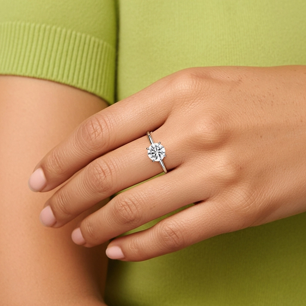 2.00ct Moissanite Engagement Ring 925 Sterling Silver