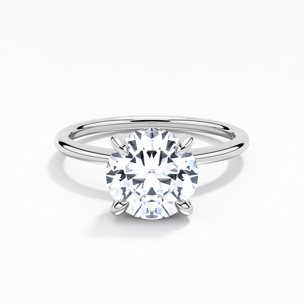 1.50ct Moissanite Engagement Ring Platinum