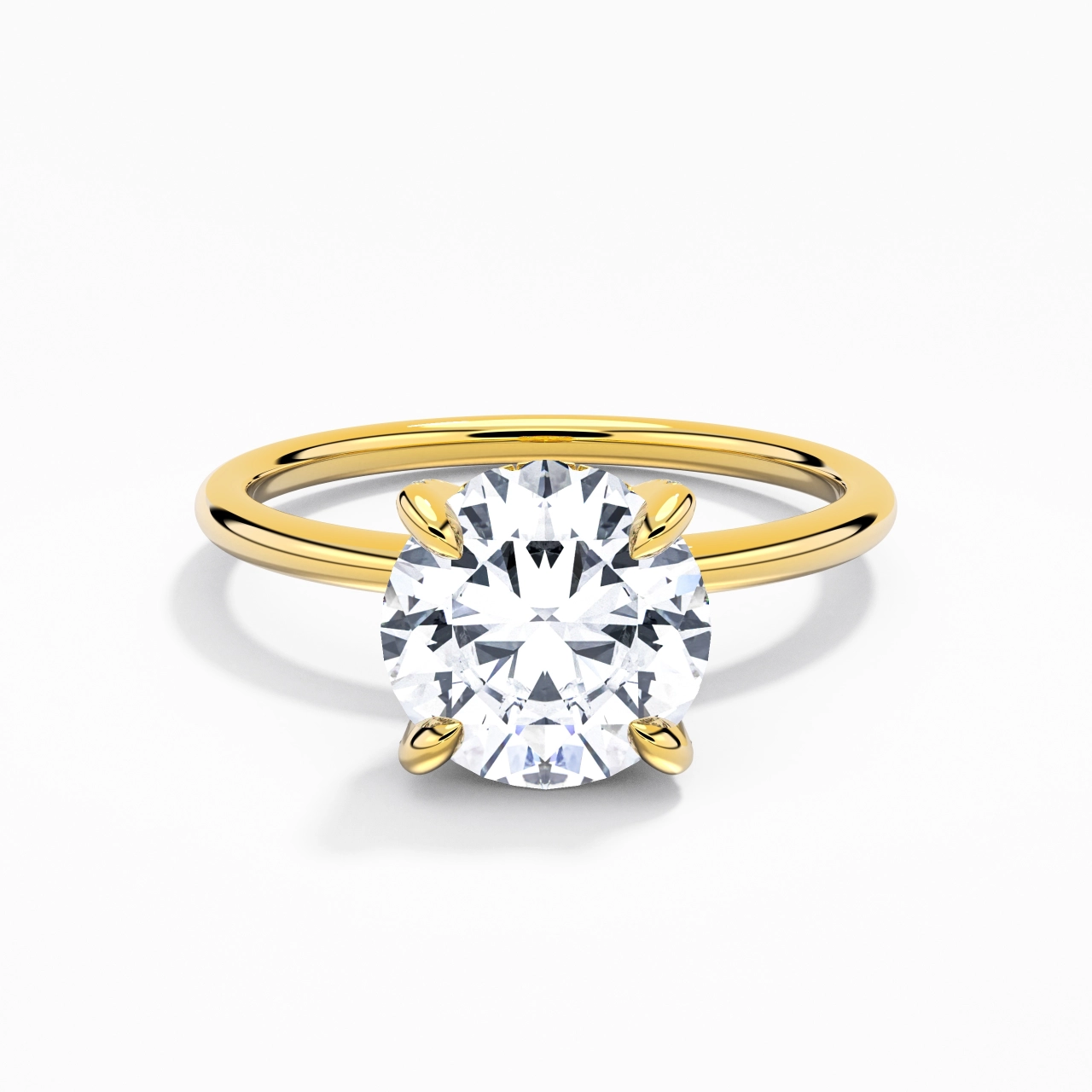 1.50ct Moissanite Engagement Ring 18K Gold