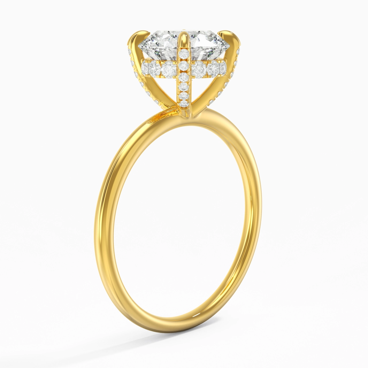 1.50ct Moissanite Engagement Ring 18K Gold