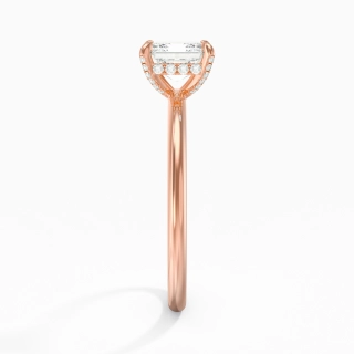 1.00ct Moissanite Engagement Ring 14K Rose Gold