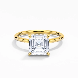 1.00ct Moissanite Engagement Ring 18K Gold