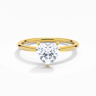 1.00ct Moissanite Engagement Ring 14K Gold