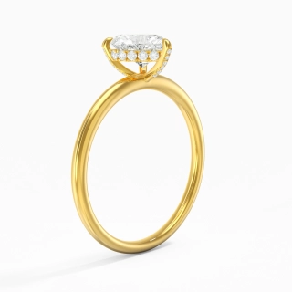 1.00ct Moissanite Engagement Ring 14K Gold