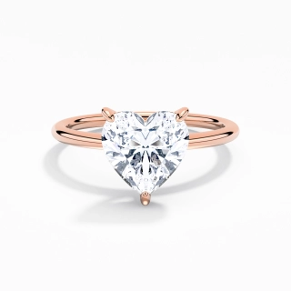 2.00ct Moissanite Engagement Ring 18K Rose Gold