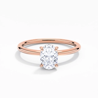 1.00ct Moissanite Engagement Ring 14K Rose Gold