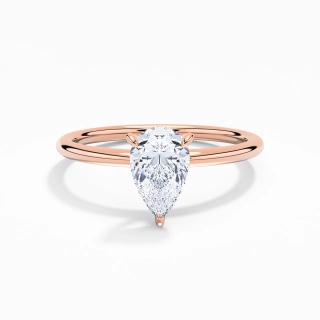 2.00ct Moissanite Engagement Ring 14K Rose Gold