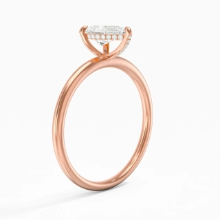 2.00ct Moissanite Engagement Ring 14K Rose Gold