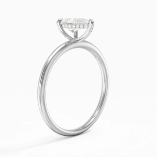 1.50ct Moissanite Engagement Ring 18K White Gold