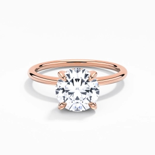 1.00ct Moissanite Engagement Ring 14K Rose Gold