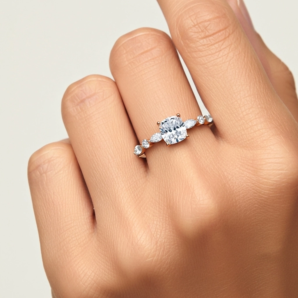 Timeless Cushion 2.00ct Moissanite Engagement Ring