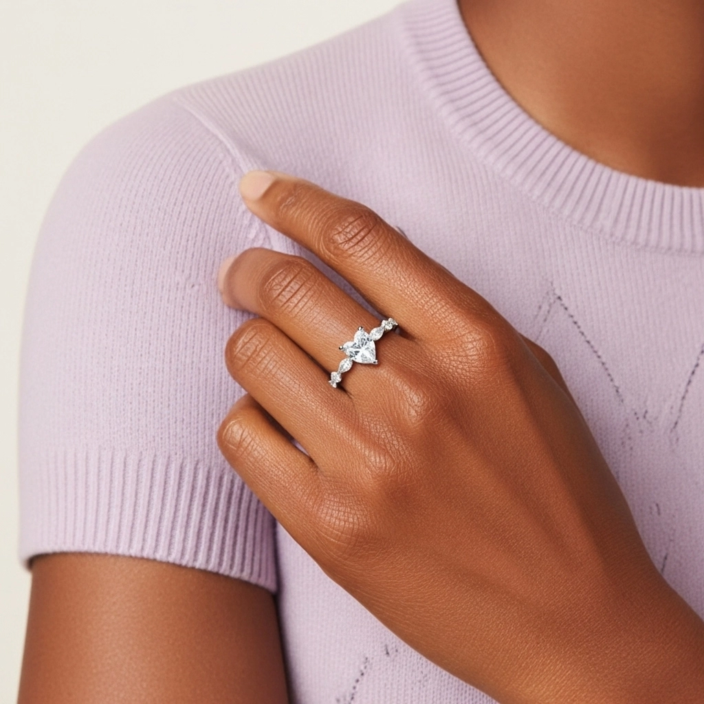 Éternel Cœur 1.50ct Moissanite Bague de fiançailles