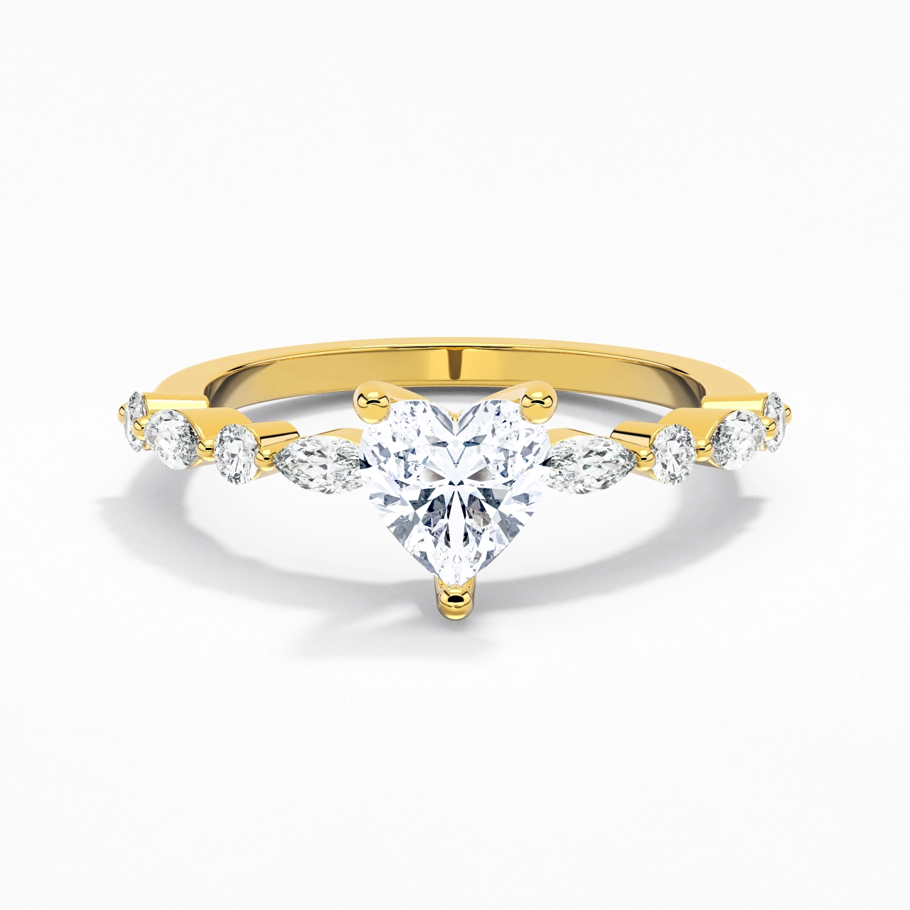 Timeless Heart 1.00ct Moissanite Engagement Ring