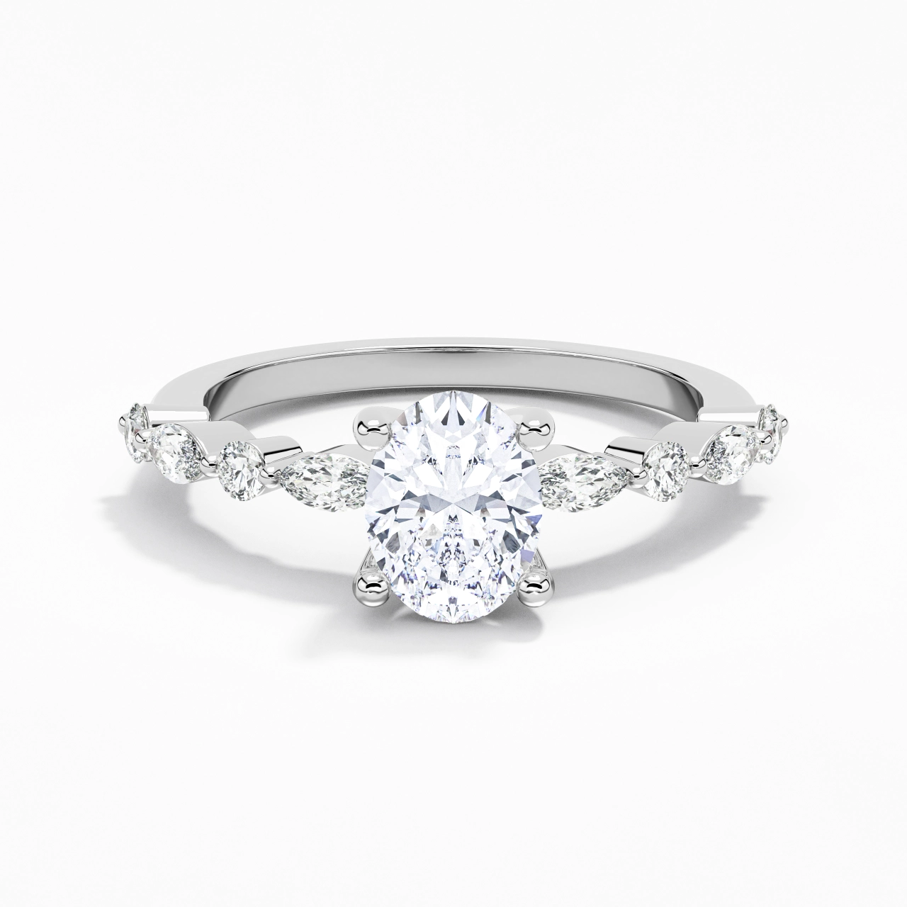 1.50ct Moissanite Bague de fiançailles Argent sterling 925