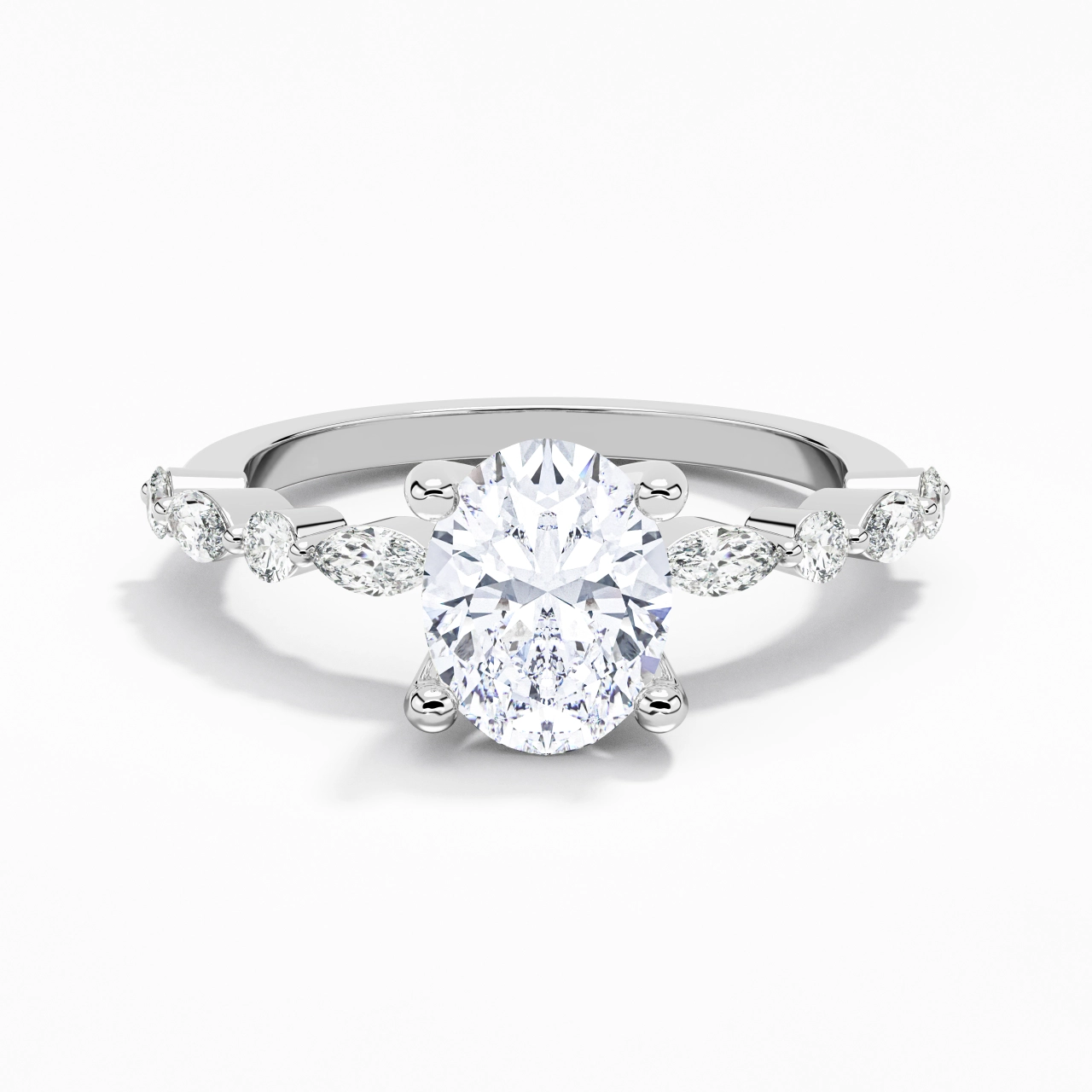 2.00ct Moissanite Bague de fiançailles Argent sterling 925