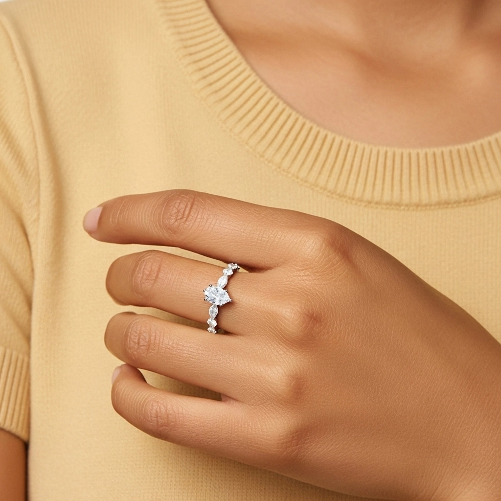 Timeless Pear 1.50ct Moissanite Engagement Ring