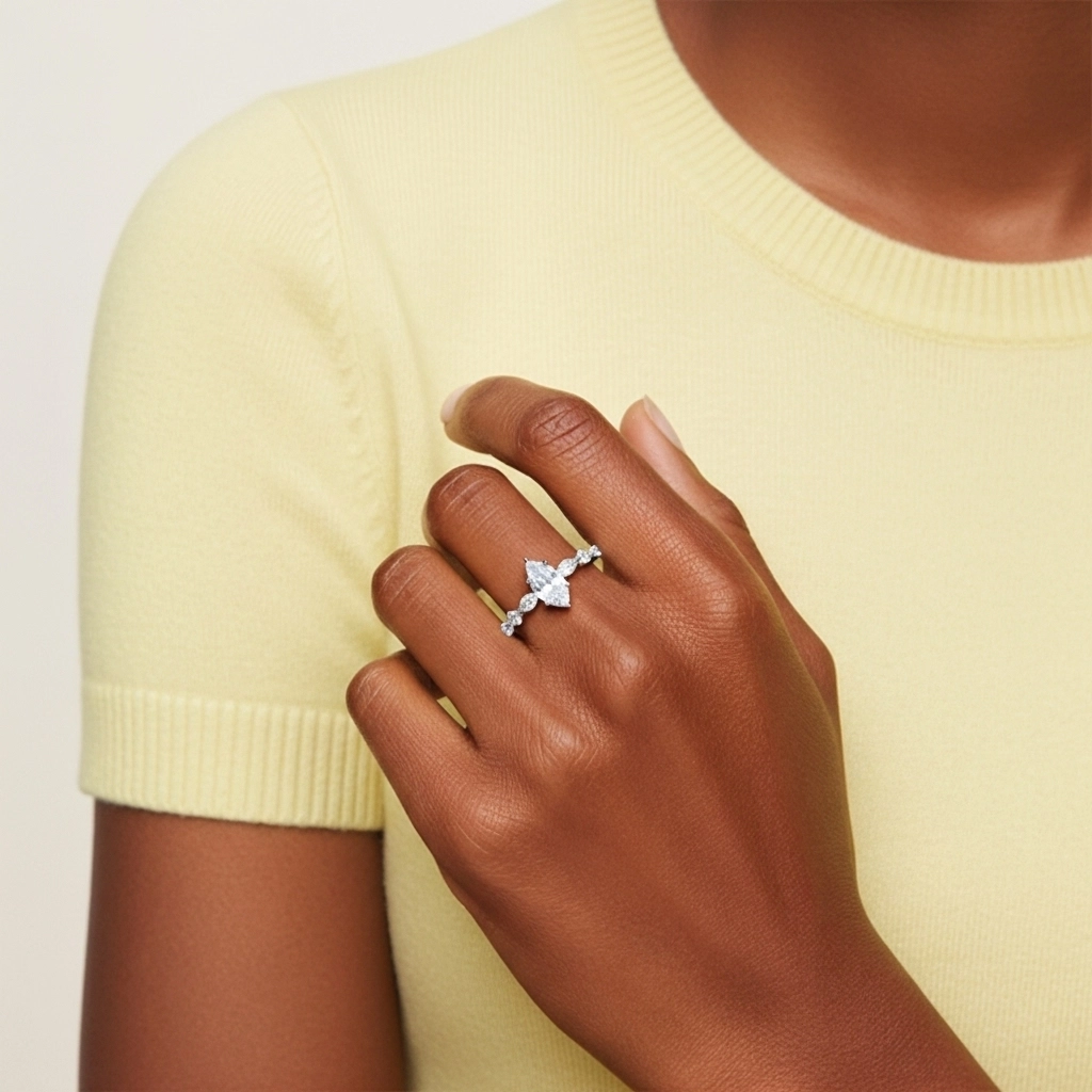 Timeless Pear 1.50ct Moissanite Engagement Ring