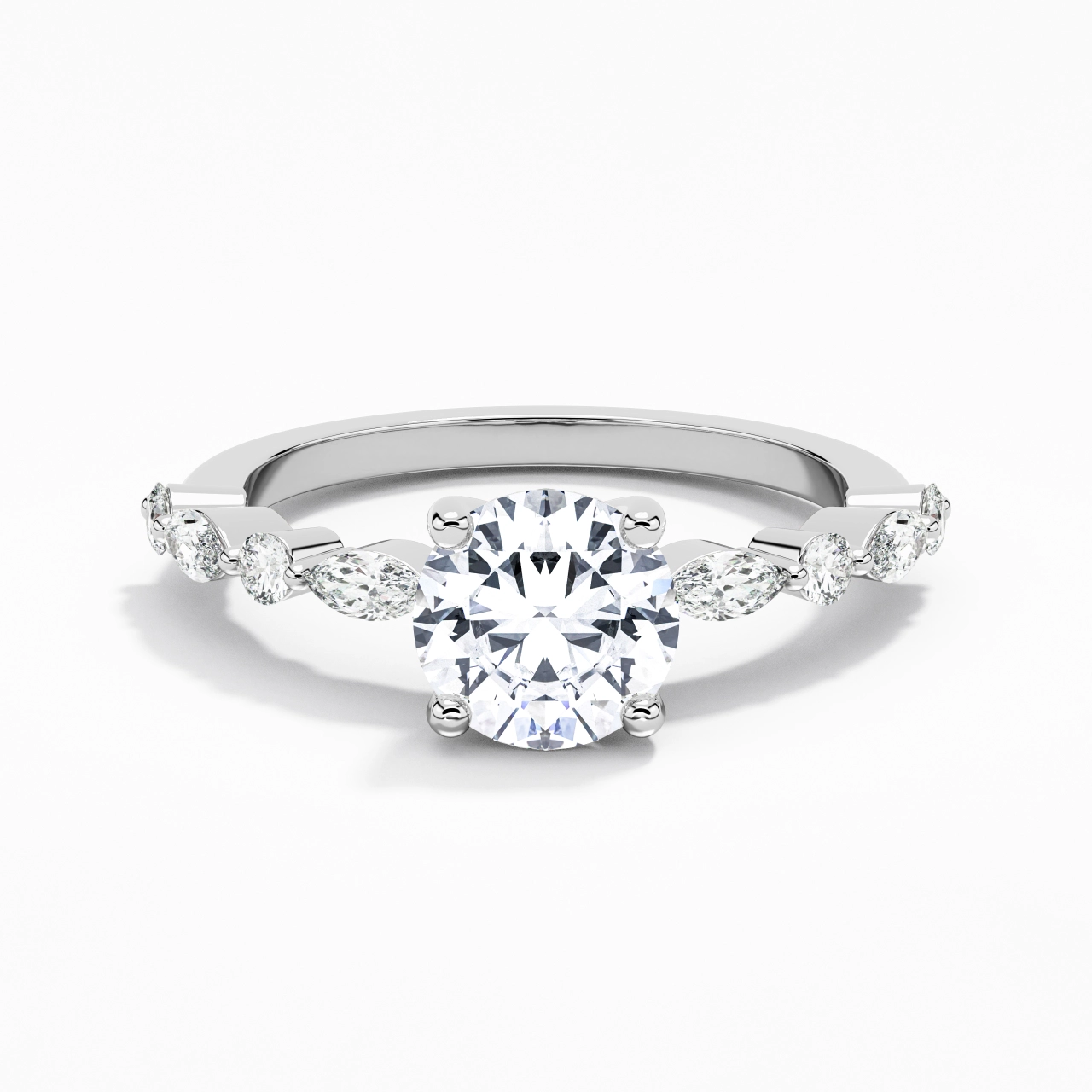 Éternel Rond 1.50ct Moissanite Bague de fiançailles