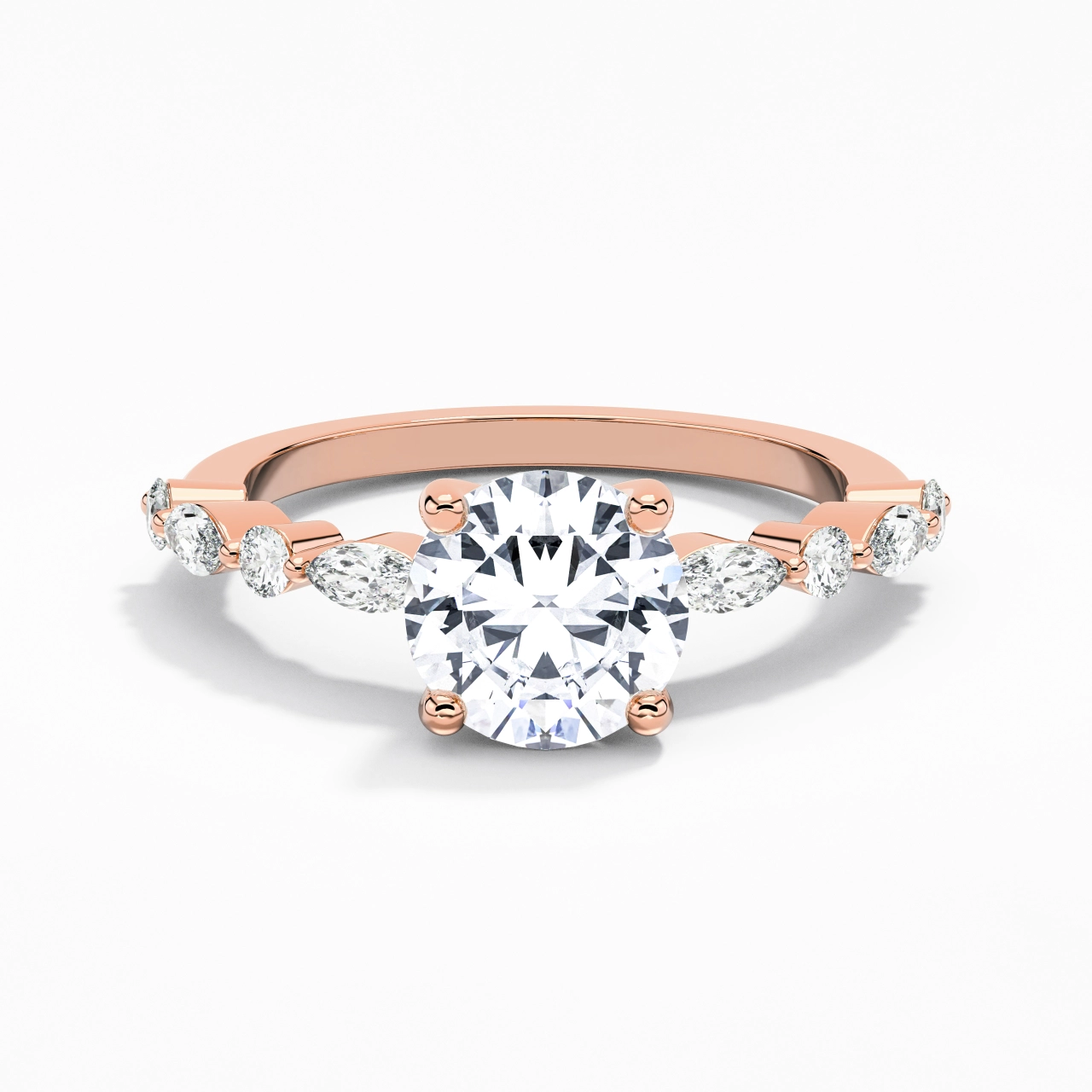 Éternel Rond 2.00ct Moissanite Bague de fiançailles