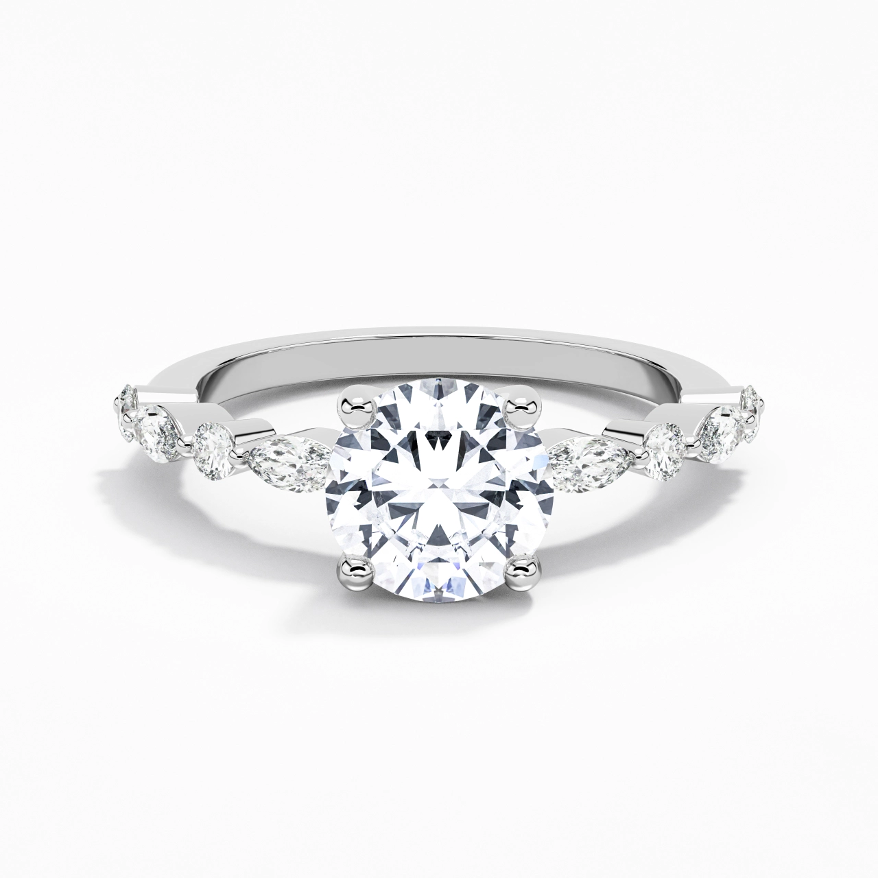 Éternel Rond 2.00ct Moissanite Bague de fiançailles